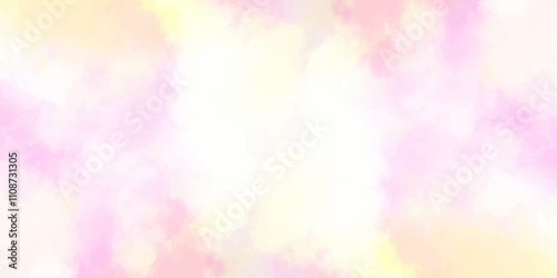 Beautiful sunny sky. tiny clouds. colorful watercolor background. Creative, modern, design, art, pattern, texture. blur, smoky background. Cloudy concept. Vintage style. Hand painted. Soft clouds, sky