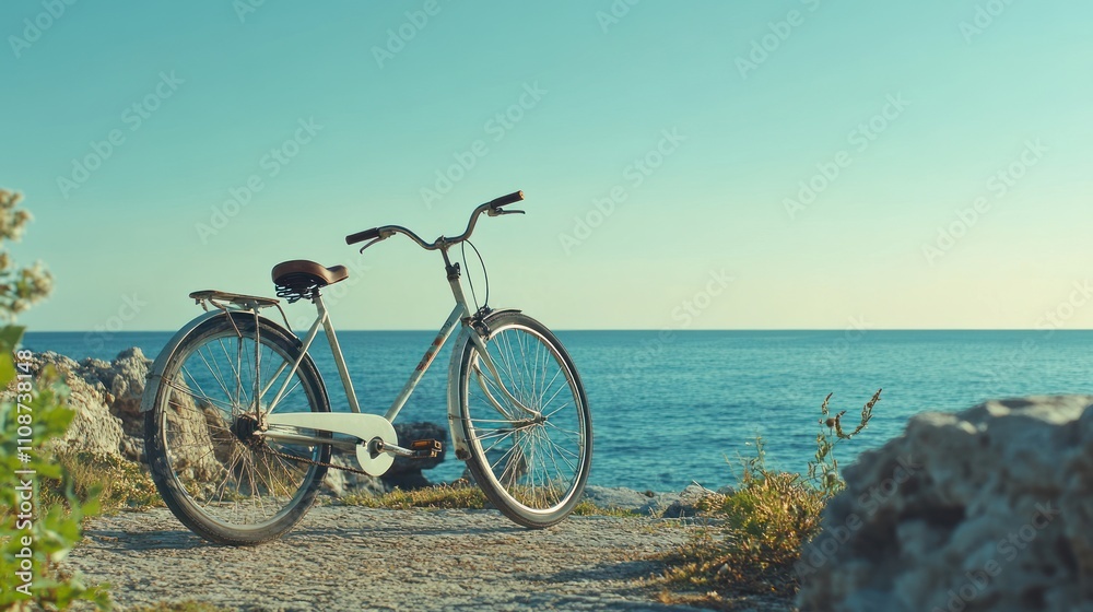 Fototapeta premium Vintage Bicycle by the Sea