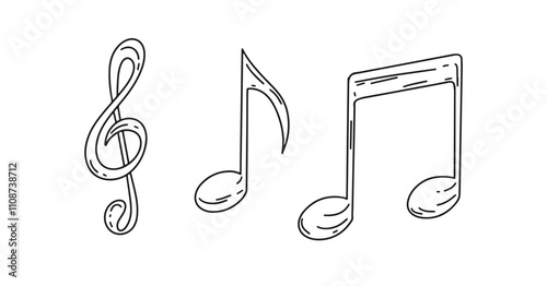 music note icon set