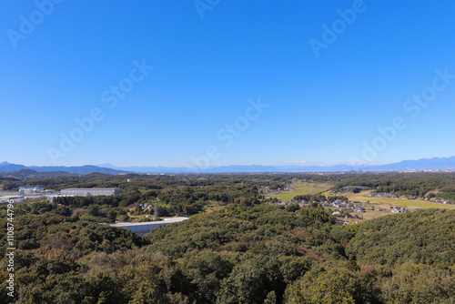 二ノ宮山からの眺望（埼玉県滑川町）,Scenery in Namegawa Town,Saitama Pref,Japan