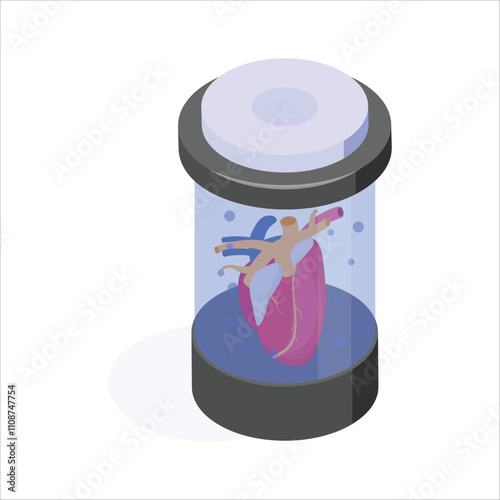 Chamber preserving a heart for research and transplantation studies