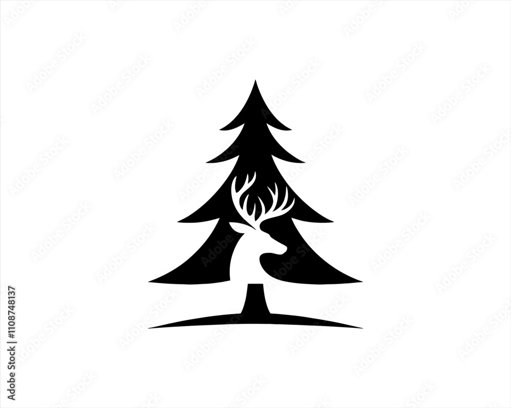 Fototapeta premium christmas tree icon 
