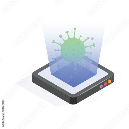 Holographic display for studying viruses and infectious diseases
