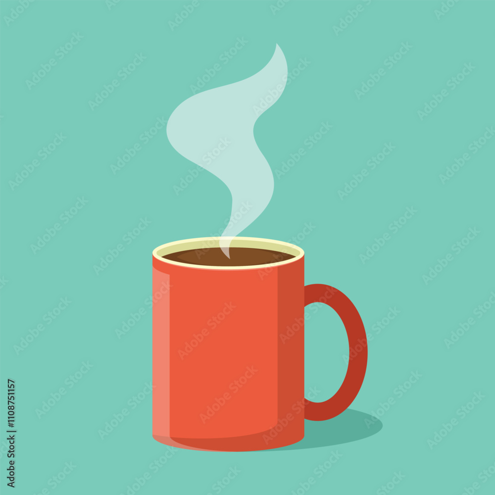 Coffee or tea cup icon in flat style. Hot drink vector illustration on isolated background. Mug sign business concept. Coffee or tea cup icon in flat style. Hot drink vector illustration on isolated background. Mug sign business concept.