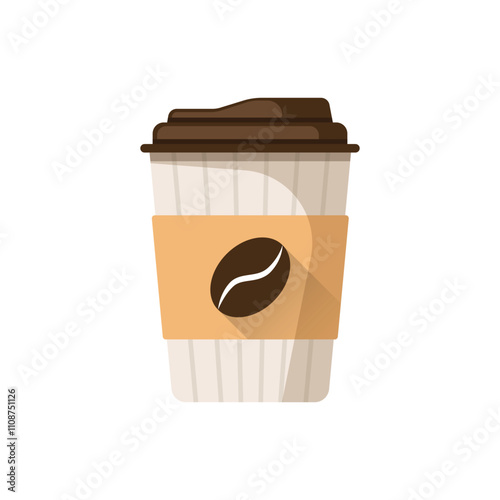To-go coffee or tea cup icon in flat style. Hot drink vector illustration on isolated background. Mug sign business concept.