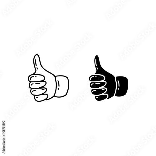 thumbs up hand movement icon 