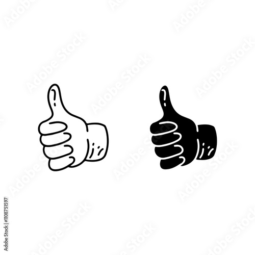 thumbs up hand movement icon 