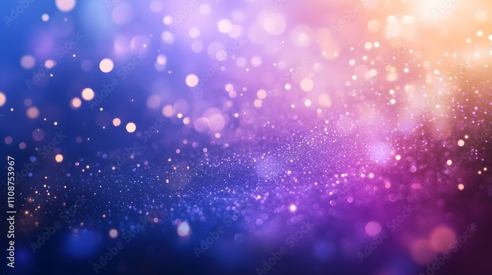 Fototapeta premium Abstract Glittering Background With Purple Blue and Orange Hues