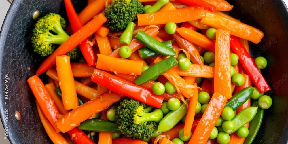 Stir fried mixed vegetables with broccoli, bell peppers, carrots, and snow peas on a white background, carrots, snow peas Stir fried mixed vegetables with broccoli, bell peppers, carrots, and snow peas on a white background, carrots, snow peas