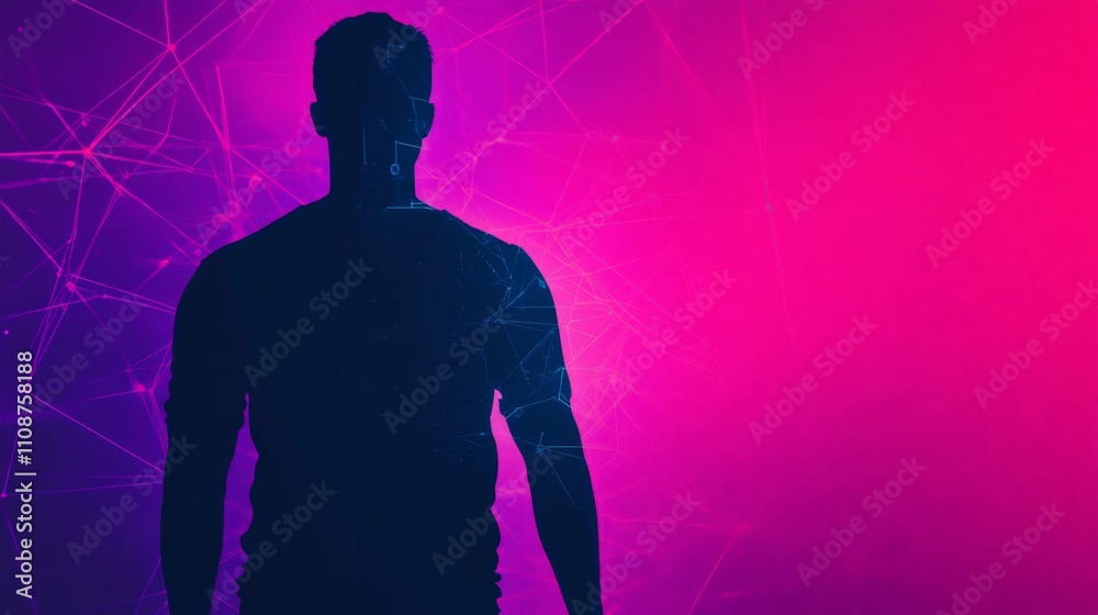 Dynamic Silhouette of AI Chatbot Developer Dynamic Silhouette of AI Chatbot Developer