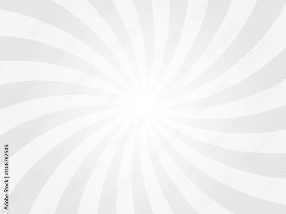 Obraz premium Platinum white sunburst background. Radial retro glowing rays banner. retro whirlwind starburst vector abstract background. Twisted radial illustration.
