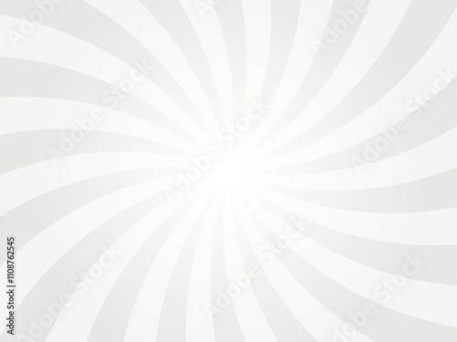 Platinum white sunburst background. Radial retro glowing rays banner. retro whirlwind starburst vector abstract background. Twisted radial illustration.