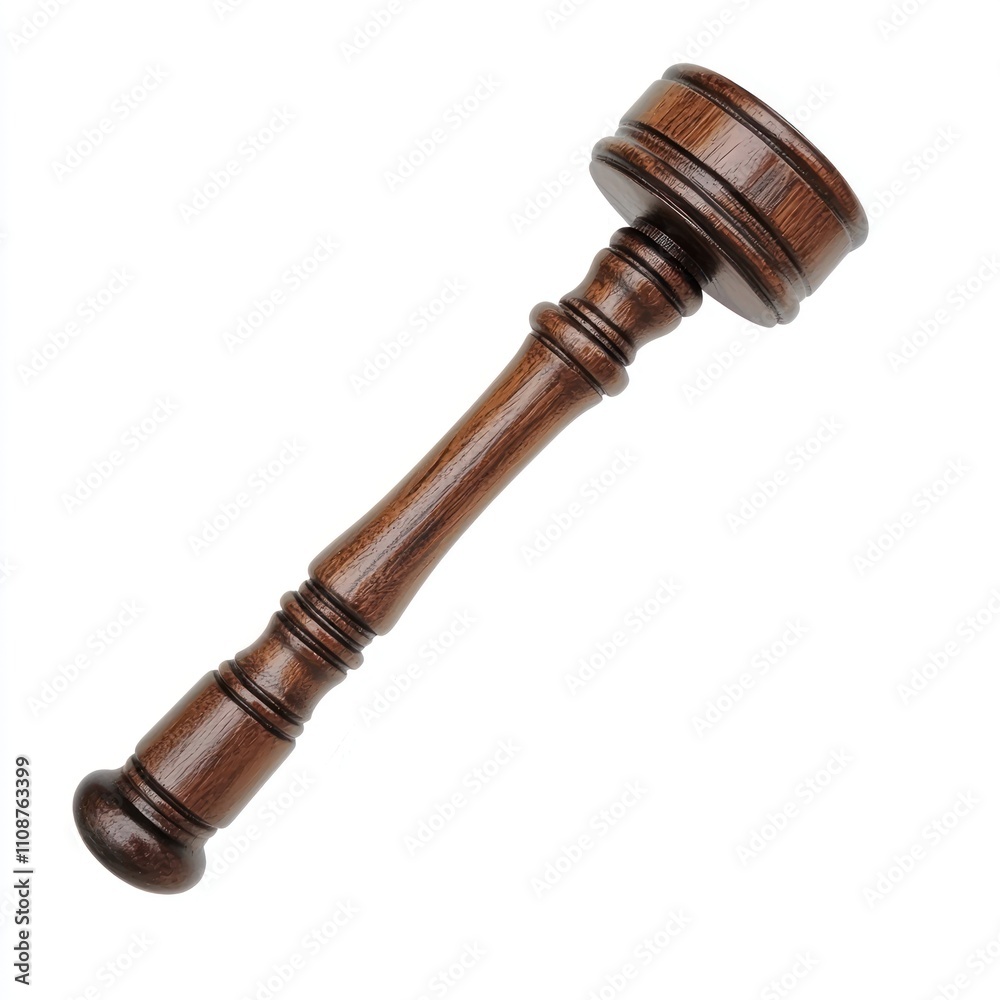 Gavel Isolated on White Background Generative AI Gavel Isolated on White Background Generative AI