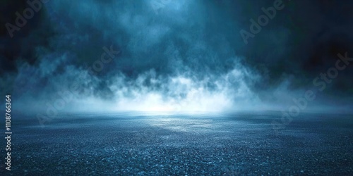 Body of water with a misty haze in the background