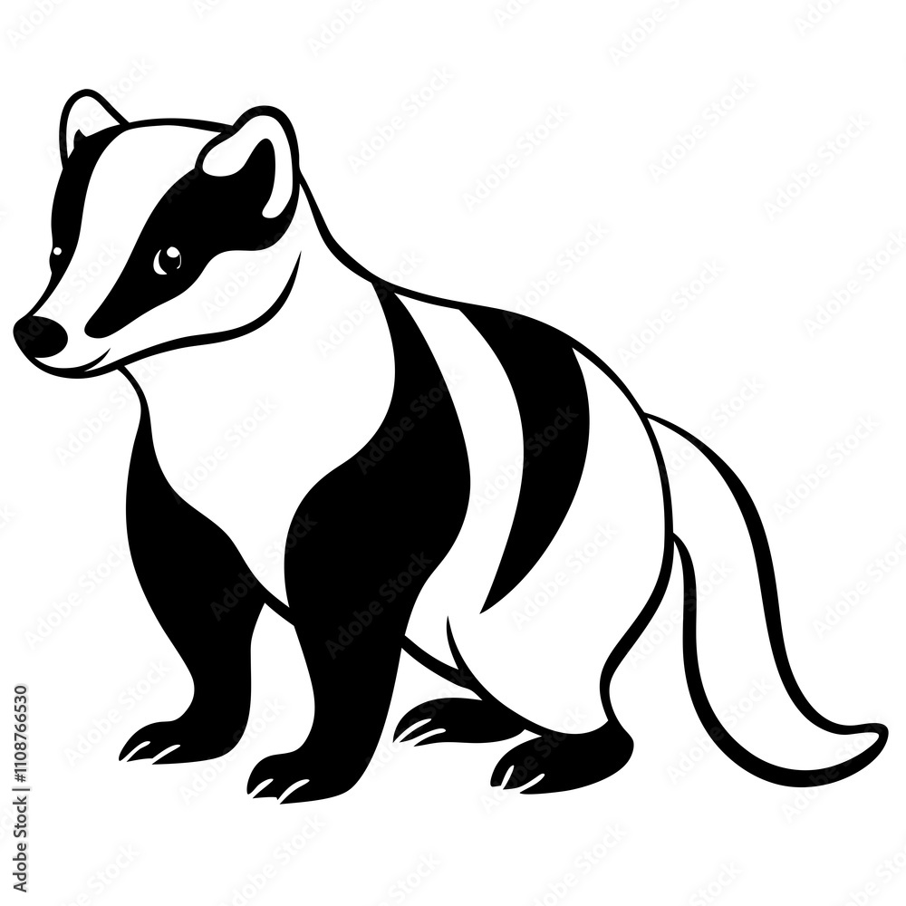 Fototapeta premium illustration of a badger