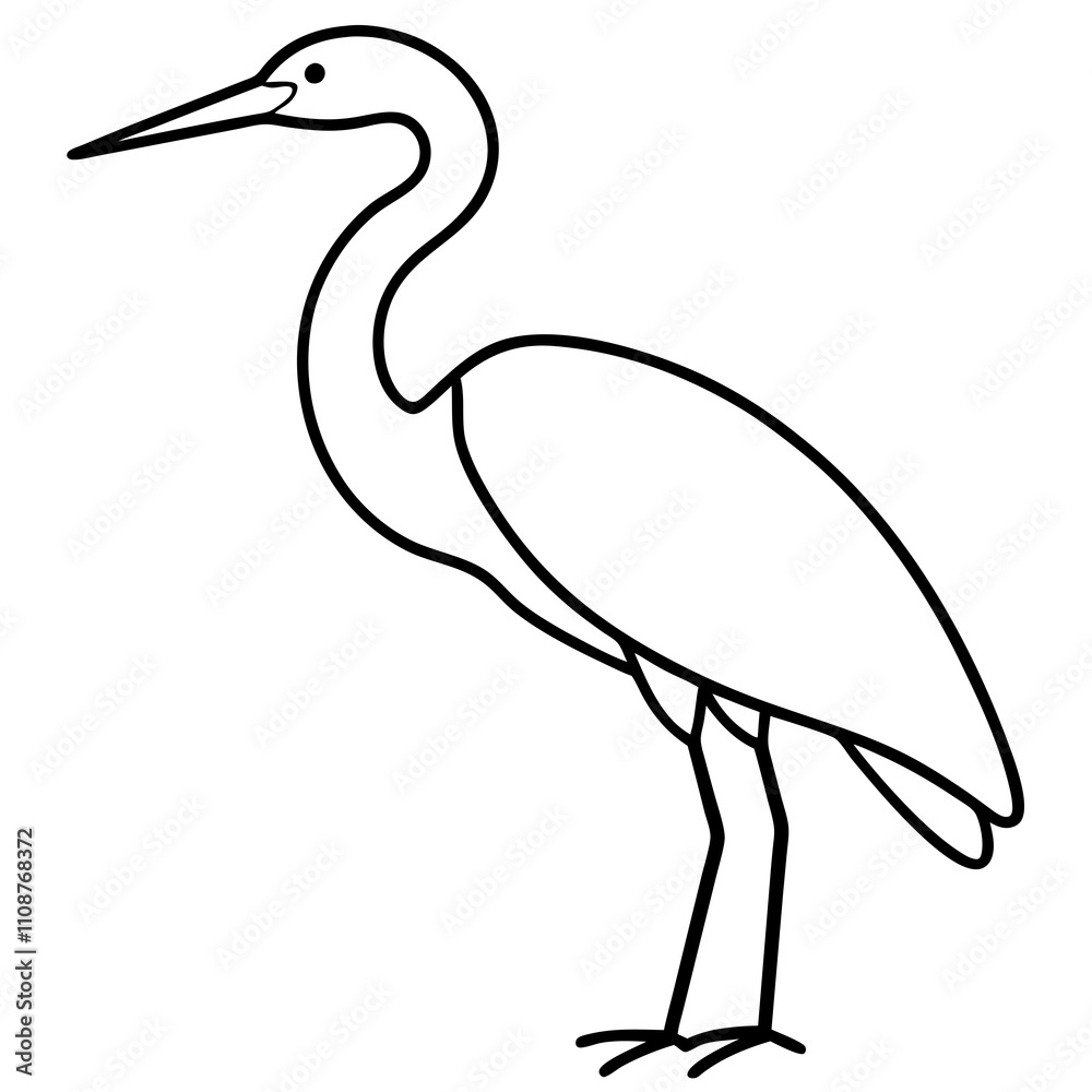Fototapeta premium heron on a beach