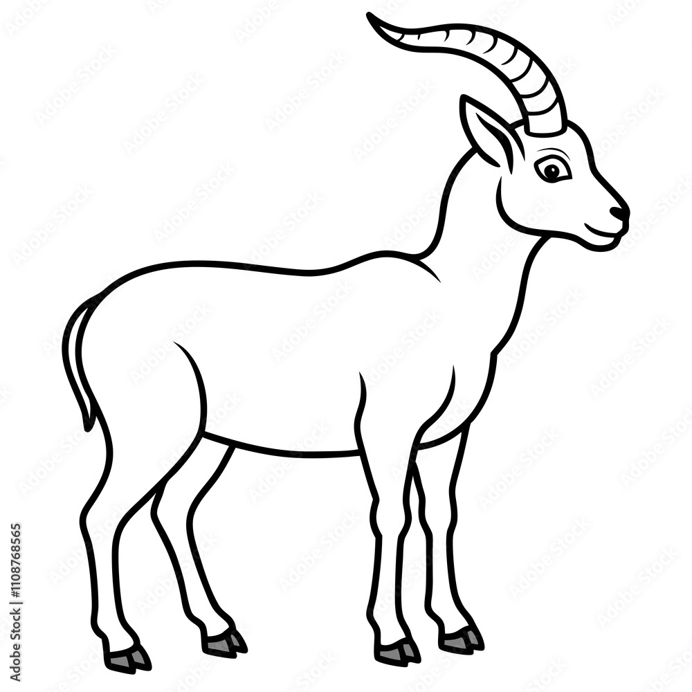 Fototapeta premium illustration of a goat