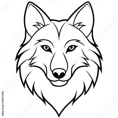 vector illustration of wolf head