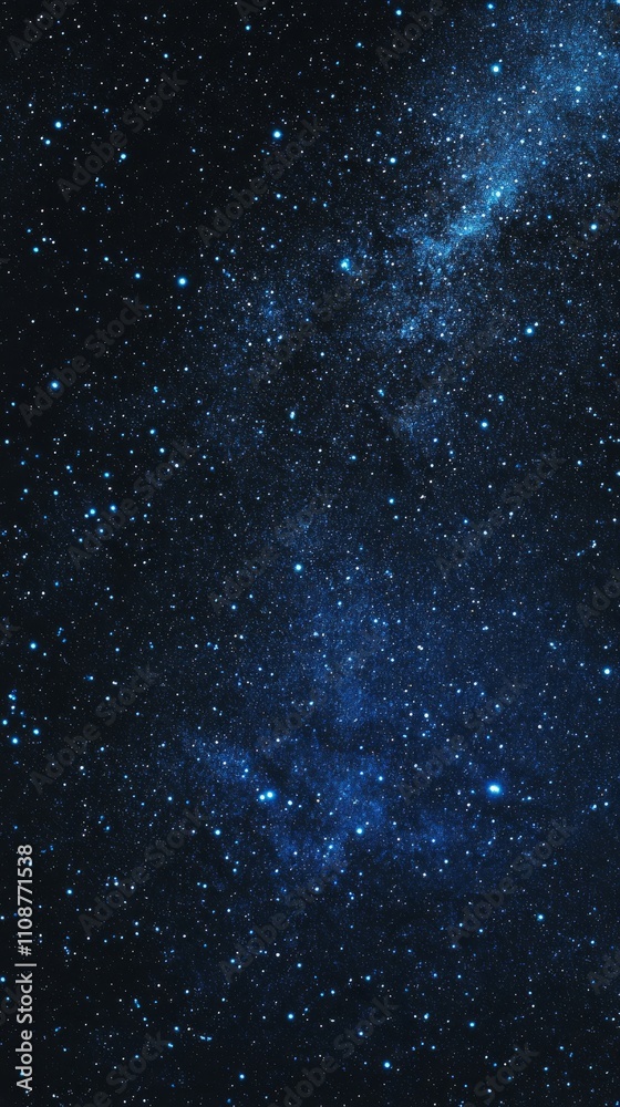 Obraz premium A mesmerizing night sky filled with countless stars and deep blue hues, showcasing the beauty of the universe.