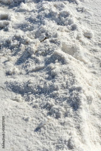 Close up view of salt crystals