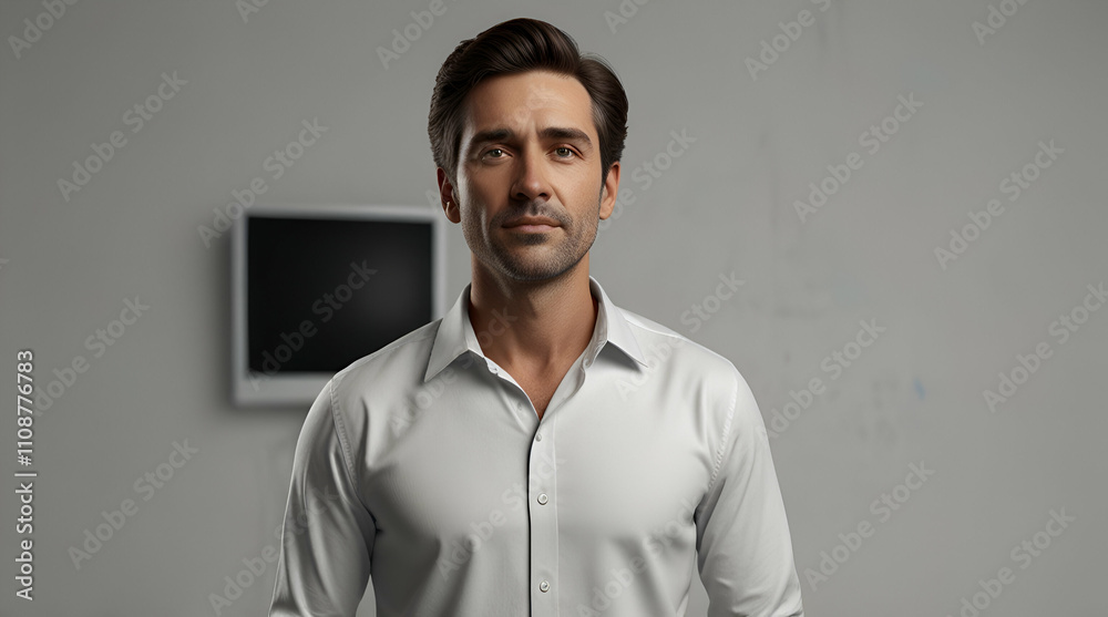 portrait of a person on white. Genrative.ai portrait of a person on white. Genrative.ai