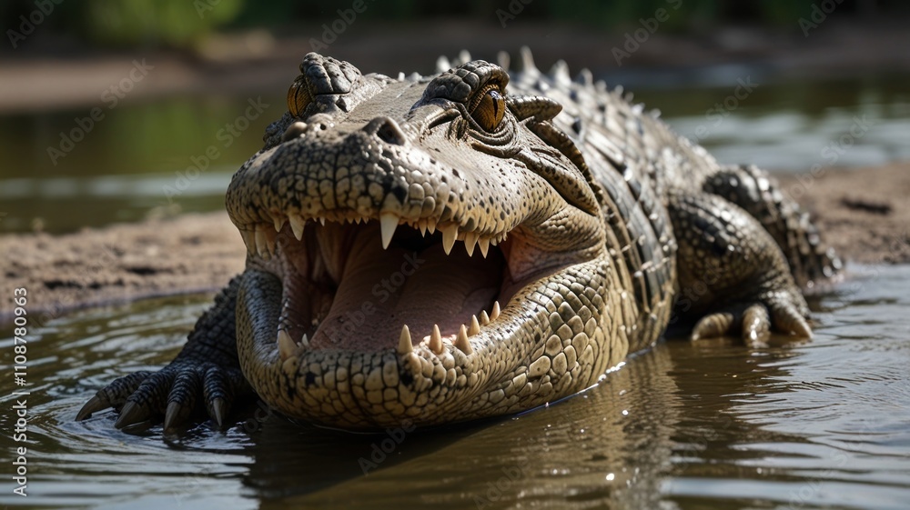 Fototapeta premium Alligator in River