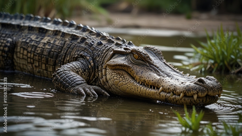 Obraz premium Alligator in River