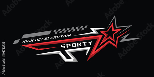 Abstract car decal sticker race template design