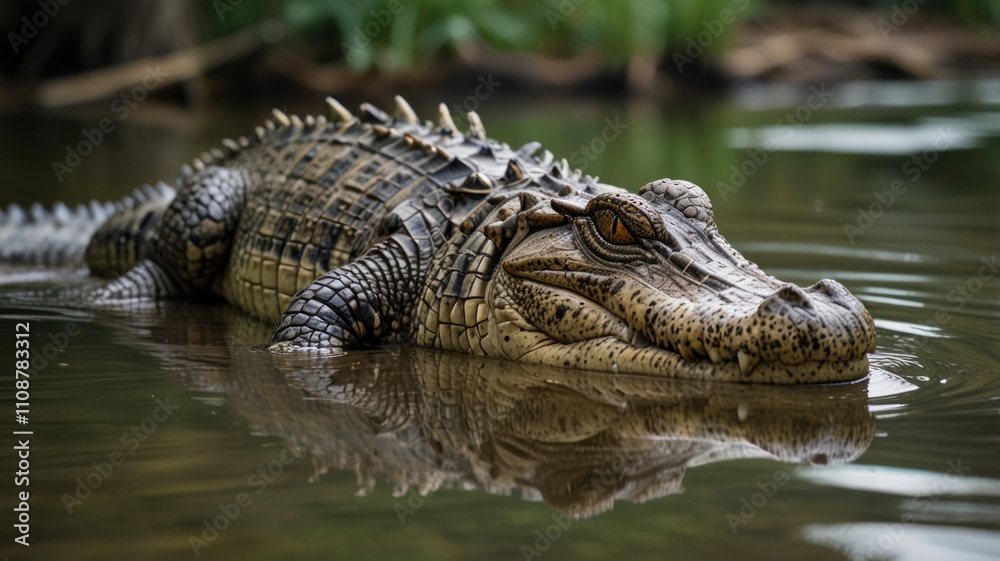 Obraz premium Alligator in River