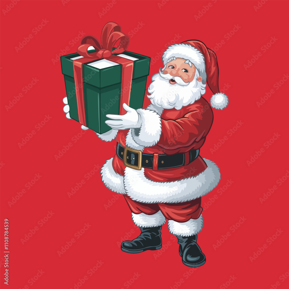santa claus with gift box santa claus with gift box