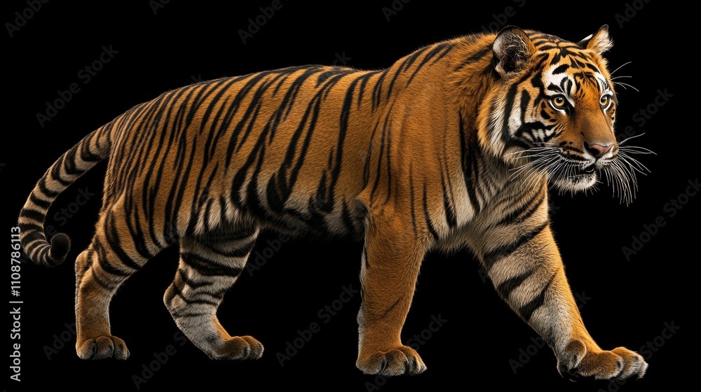 Obraz premium Majestic Tiger Close-Up in High-Resolution Jungle by National Geographic