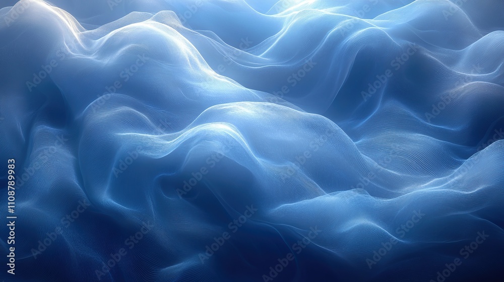 Obraz premium Abstract blue wavy background texture.