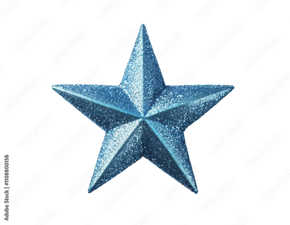 Fototapeta premium blue star isolated on white background