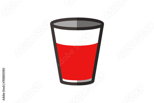 Shot Glass | isolated silhouette vector illustration on white background