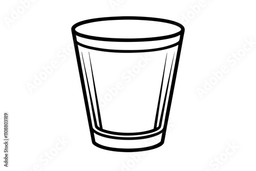 Shot Glass | isolated silhouette vector illustration on white background