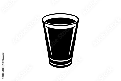 Shot Glass | isolated silhouette vector illustration on white background