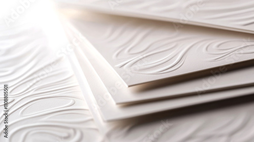 Elegant embossed stationery.