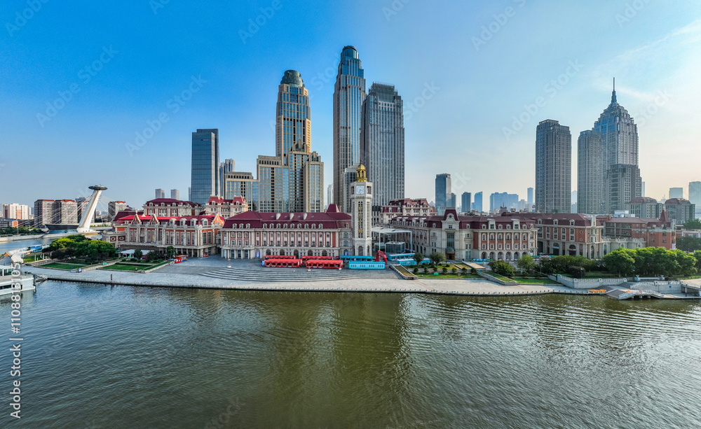 Aerial view of European architecture in Tianjin Aerial view of European architecture in Tianjin