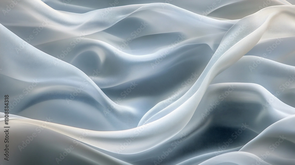 Obraz premium Waves of soft fabric in pastel tones abstract flo_0184