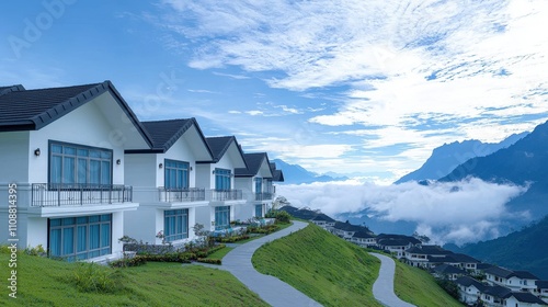 Wallpaper Mural Luxury Mountain Villas  Breathtaking View  Cloud Sea  Resort Homes Torontodigital.ca