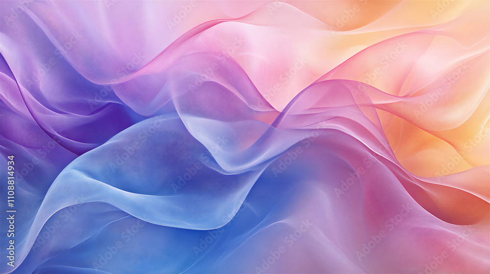 Obraz premium A serene ocean wave pattern pastel blue and soft _0074