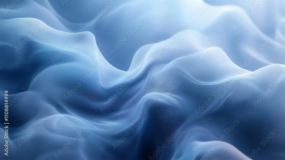 Obraz premium A serene ocean wave pattern pastel blue and soft _0080