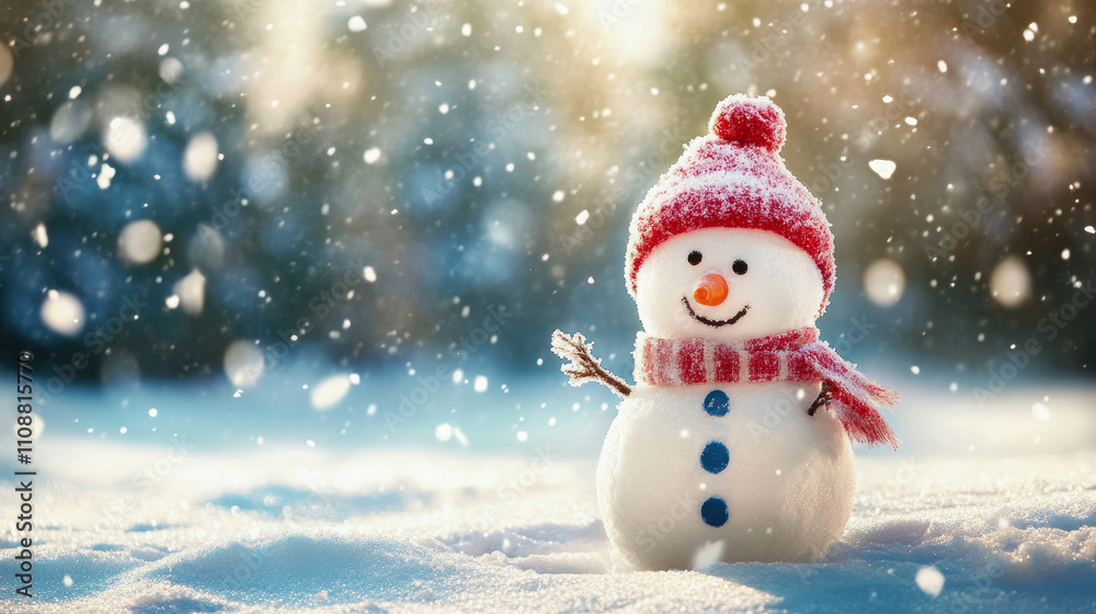 World Snow Day. children play in the snow. snowman. winter season World Snow Day. children play in the snow. snowman. winter season