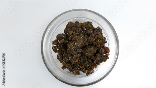 guggulu raw ingredients gum resin Commiphora wightii plant photo