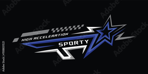 Abstract car decal sticker race template isolated