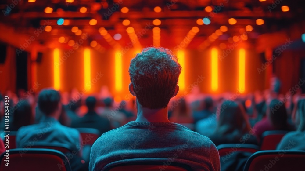 Audience Member at a Vibrant Show Audience Member at a Vibrant Show