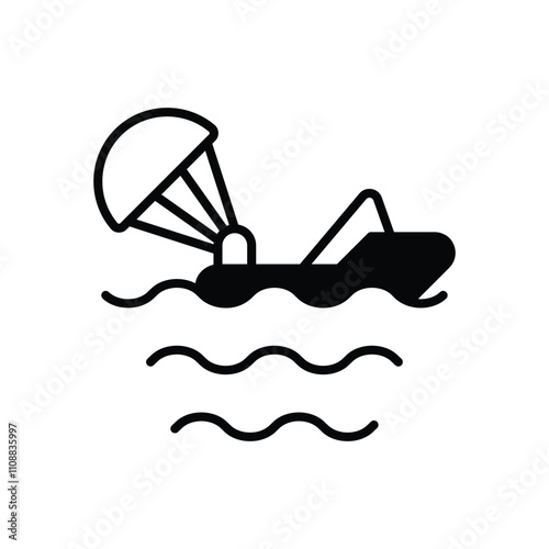 Parasailing vector icon photo