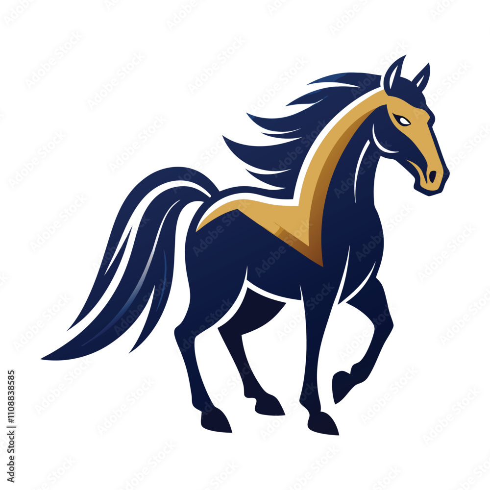 Obraz premium Horse silhouette logo vector design
