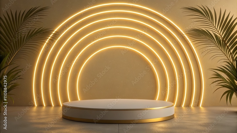 Obraz premium podium for goods with light