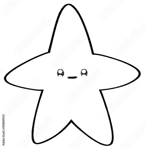 Line art Star clipart Cartoon
Crayons painting outline
illustration hand drawn isolated 
for Christmas decorations